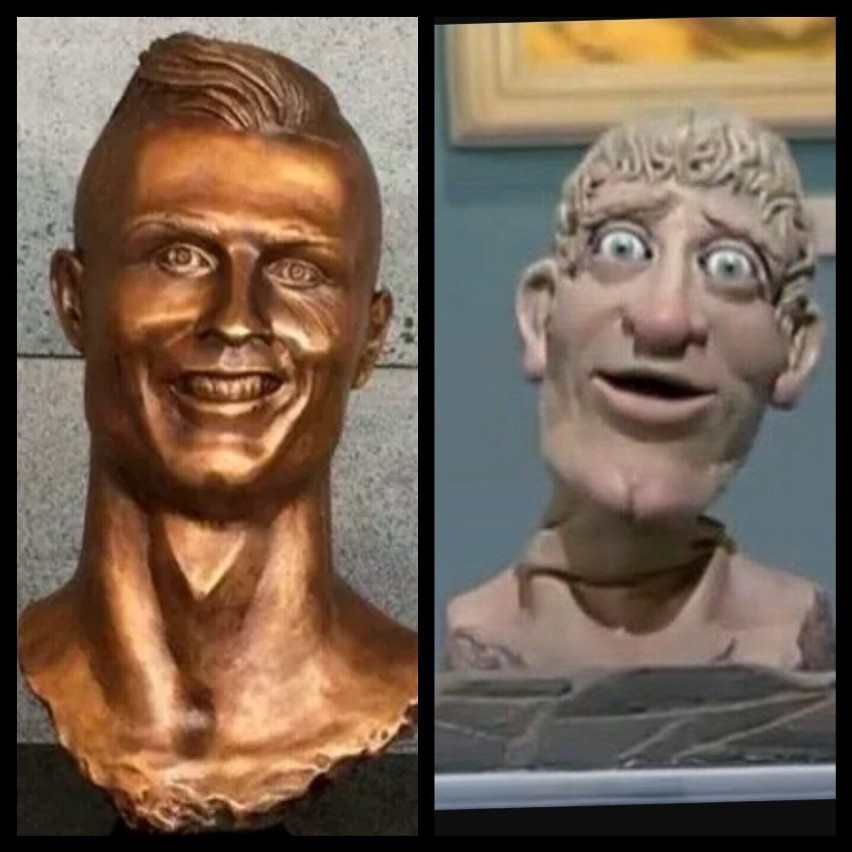 Cristiano Ronaldo odsłonił popiersie na Maderze. Rzeźba jest...