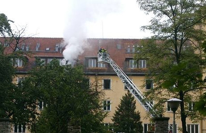 Wrocław: Pożar w kampusie Uniwersytetu Wrocławskiego (ZDJĘCIA)