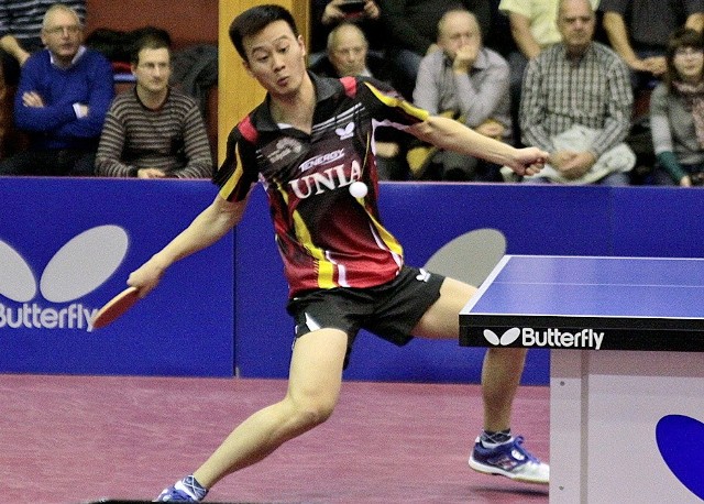 Wang Yang (Olimpia/Unia Grudziądz) miał najwięcej pracy w meczu z Dekorglassem. W 5 setach pokonał Jiriego Vrablika