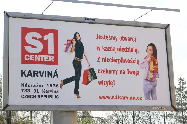 Jak niedziela, to na zakupy do Czech! W Rybniku reklamuje się centrum  handlowe z Karwiny. Jakie sklepy? ZDJĘCIA | Dziennik Zachodni