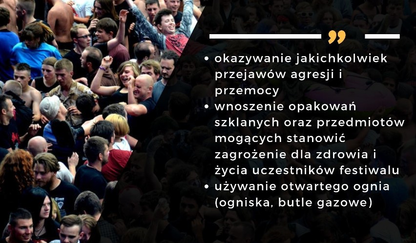 Czytałeś regulamin terenu 25. Pol'and'Rock Festival? Tego na pewno nie możesz tam robić!  Sprawdź koniecznie!