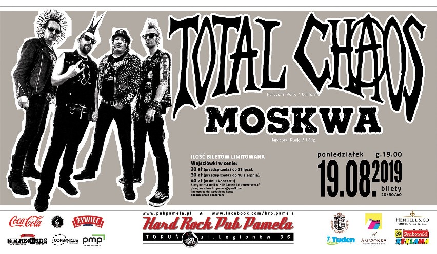 Legendarna Moskwa i Total Chaos zagrają w HARD ROCK PUBIE PAMELA