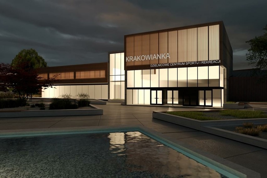 Koncepcja nowego kompleksu basenów "Krakowianka" w Borku...