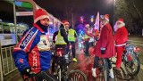 Mikołajowy przejazd cyklistów przez Szczecin. Pokonali około 10 kilometrów ulicami miasta