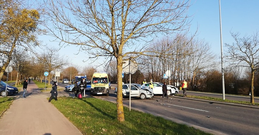 Kolizja na ul. Gdańskiej w Słupsku.