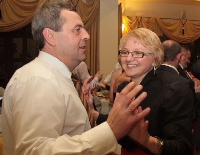 Minister Beata Oczkowicz z mężem Robertem na balu w Hotelu Dudek