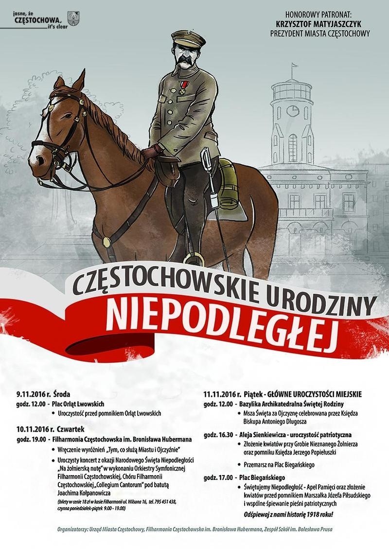 Uroczystości Święta Niepodległości w Częstochowie [PROGRAM]