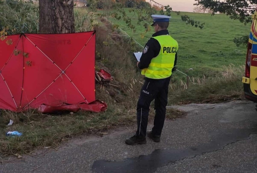 Tragiczny wypadek na trasie Wysin - Chrósty w gm. Liniewo....