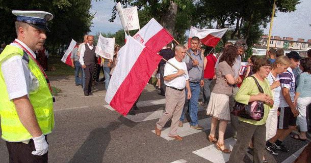 Ubiegłotygodniowa blokada "11" w Szczecinku. 