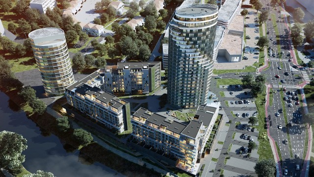 Już na czwartej kondygnacji pracuje wykonawca kolejnych części kompleksu mieszkaniowego Capital Towers w Rzeszowie. Mamy najnowsze wizualizacje powstających tu apartamentowców.