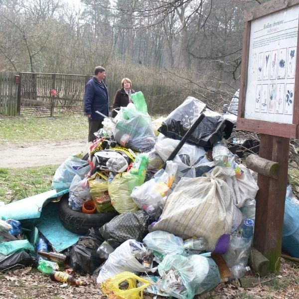 Generalne sprzątanie tarnobrzeskiego lasu jeszcze się nie zaczęło, a leśnicy już znaleźli tyle śmieci.