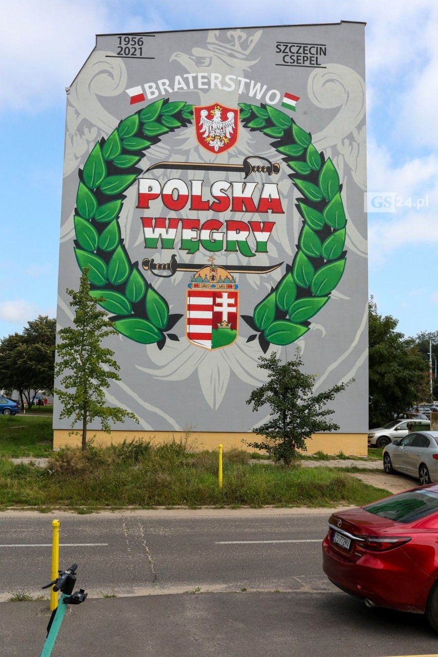 Polsko-węgierski mural na Pomorzanach w Szczecinie
