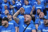 Zagłębie Sosnowiec - Ruch Chorzów ZDJĘCIA KIBICÓW GOŚCI Niebiescy fani na zakazie na nowym stadionie podczas Świętej Wojny 