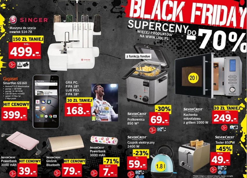 Black Friday 2017 w Lidlu. Czarny Piątek w Lidlu: te prodkty...