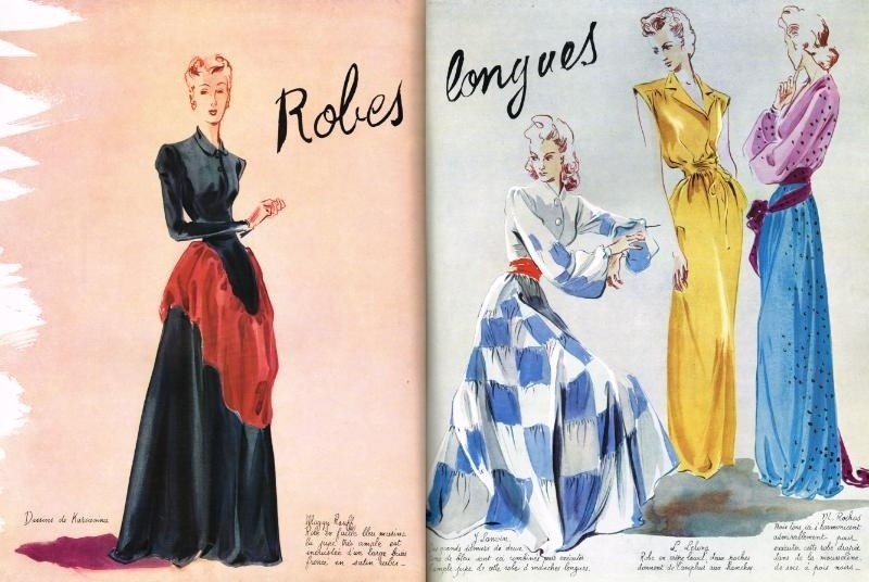 Kreacje wieczorowe, Maggy Rouff, Jeanne Lanvin, Lucien...