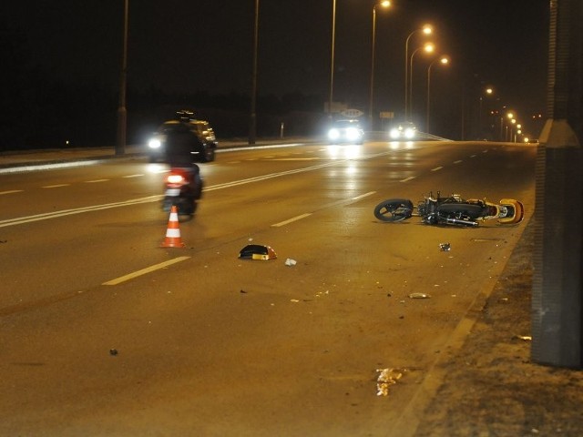 Bydgoszcz. Wypadek motocyklisty na ul. Szubińskiej.