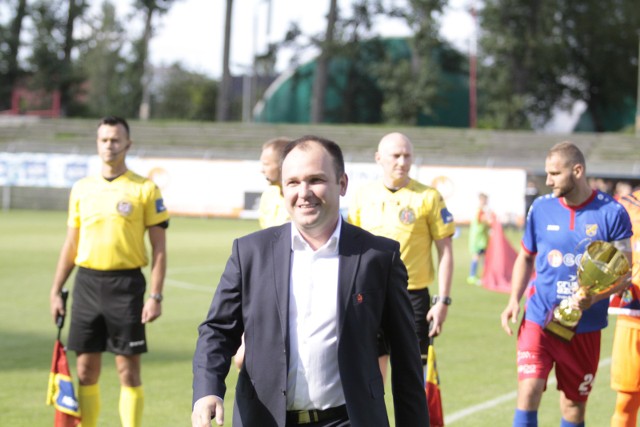 Prezes Opolskiego Związku Piłki Nożnej - Tomasz Garbowski.