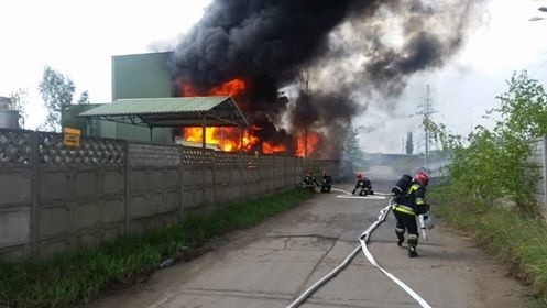 Pożar w Katowicach-Szopienicach