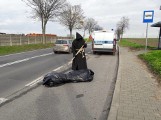 Śmierć z kosą czyha na drodze! [ZDJĘCIA]