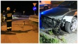 Auto rozbite, a kierowca uciekł. Kierowca audi A8 wjechał w wiadukt w Opolu
