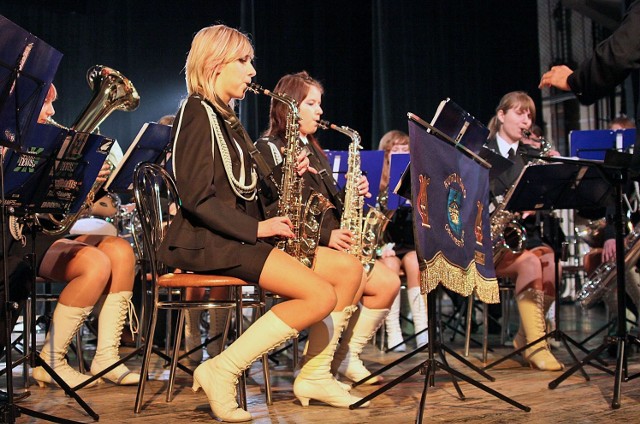 Muzycy z Koronowa podczas koncertu w Wąbrzeźnie