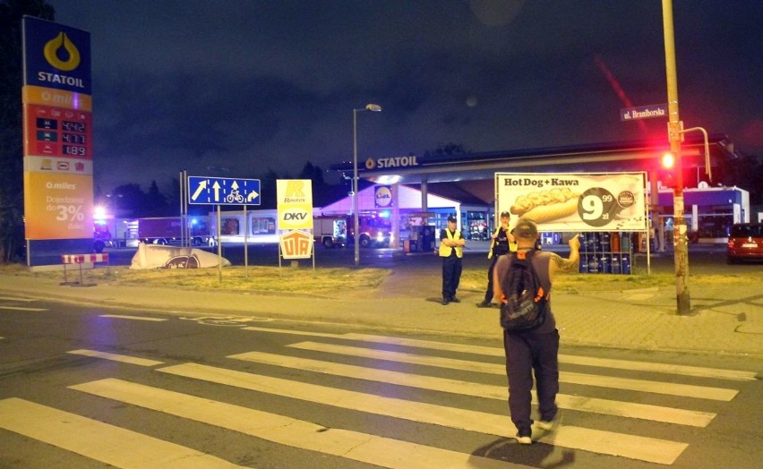 Wrocław: Wyciek gazu na stacji Statoil przy Braniborskiej (ZDJĘCIA)
