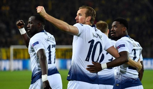Na zdjęciu: piłkarze Tottenhamu Hotspur. Mecz Borussia Dortmund - Tottenham Hotspur odbył się w ramach rewanżu w 1/8 finału Ligi Mistrzów. Tottenham wygrał w Dortmundzie 1:0 i awansował dalej [5.03.2019, wynik meczu, relacja].