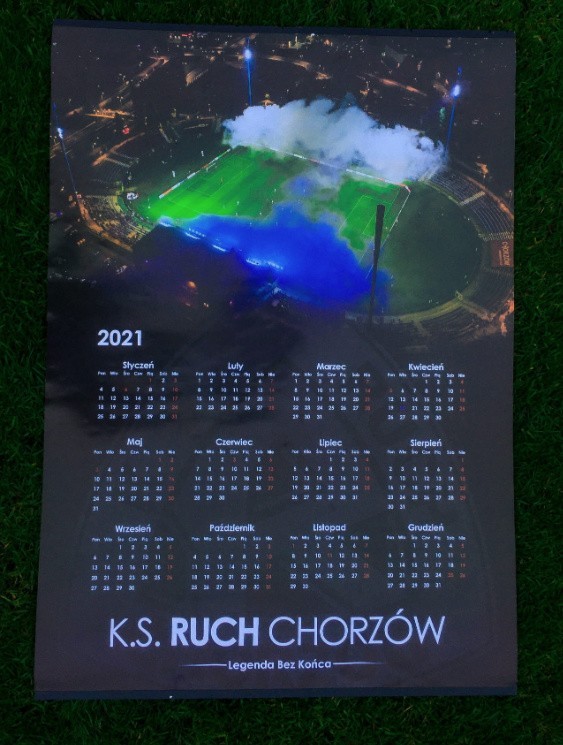 Ruch Chorzów. Kalendarze na 2021 rok.