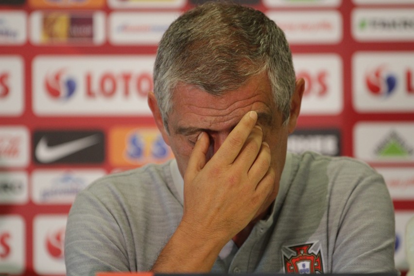 Trener Fernando Santos na konferencji przed meczem Polska -...