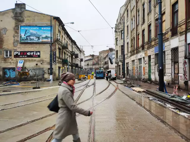 Prace koncentrują się teraz na dalszym odcinku Legionów - od Gdańskiej do Żeromskiego