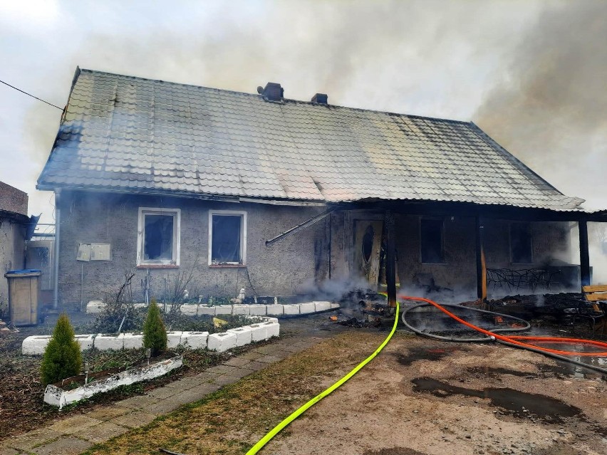 Tragiczny pożar w Kłopocie (gm. Cybinka).