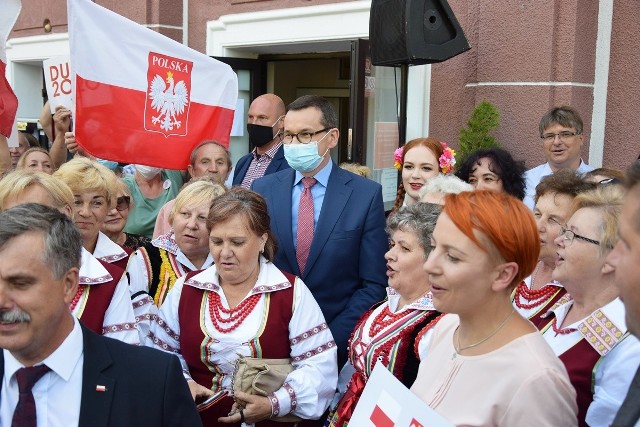 W Kraśniku premiera Mateusza Morawieckiego powitał tłum mieszkańców