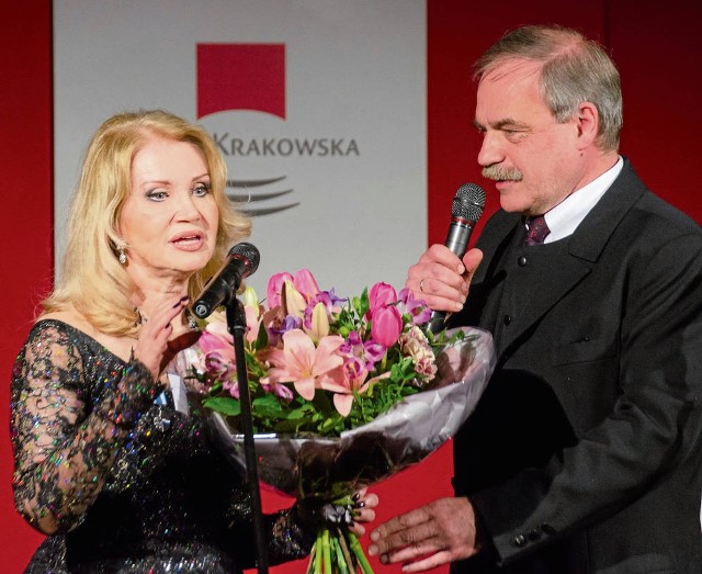 Krystyna Tyburowska i dyrektor Opery Bogusław Nowak