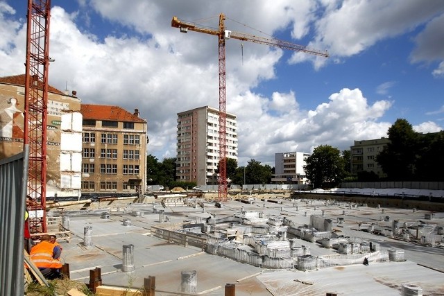 Budowa Hanza Tower w Szczecinie - 14 sierpnia 2013