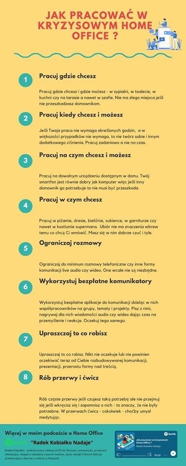 Kryzysowy home office, czyli jak pracować zdalnie? Oto 10 porad Radka Kobiałko, który robi to już od 20 lat