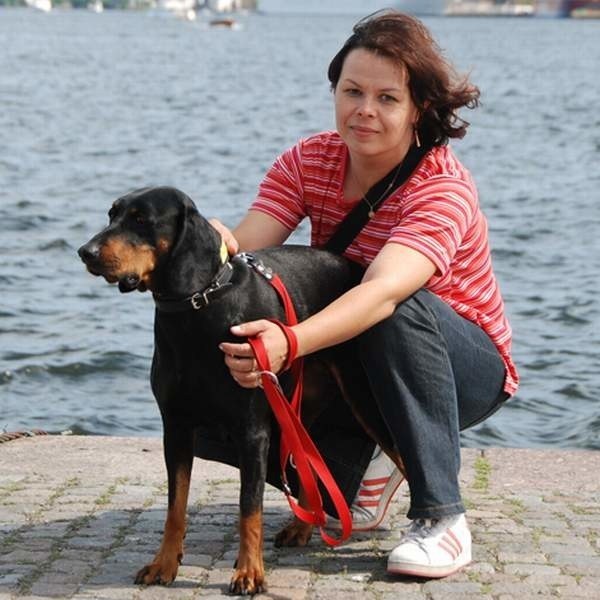 Monika Milian, która wystawiała jednego ze zwycięskich psów, gończego polskiego Szablę Kłusująca Sfora.