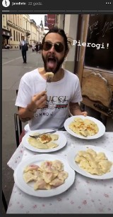Jared Leto je pierogi w Krakowie. Pochwalił się na Instagramie