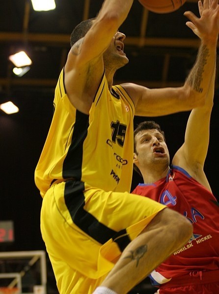 Zdjecia  meczu koszykówki Prokom Trefl Sopot - CSKA Moskwa....