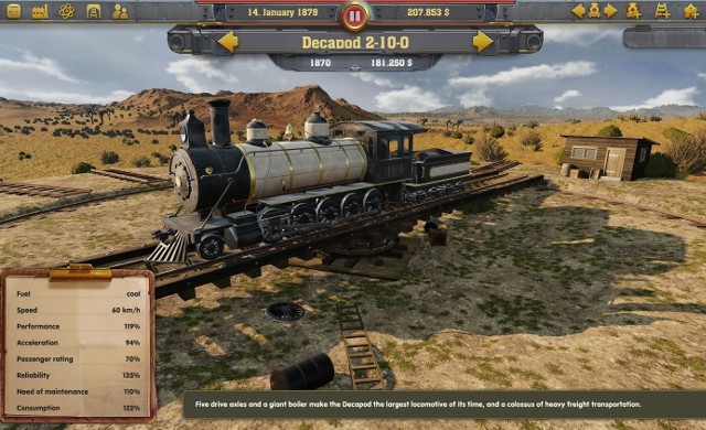 Railway EmpireW grze Railway Empire znajdziemy 41 modeli lokomotyw