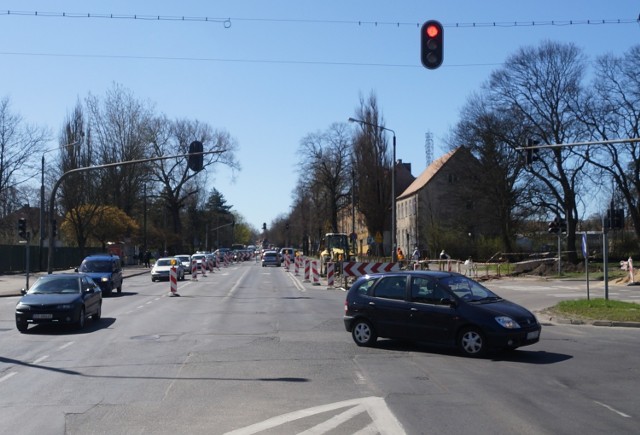 Skrzyżowanie ul. Szczecińskiej z ul. Sobieskiego.