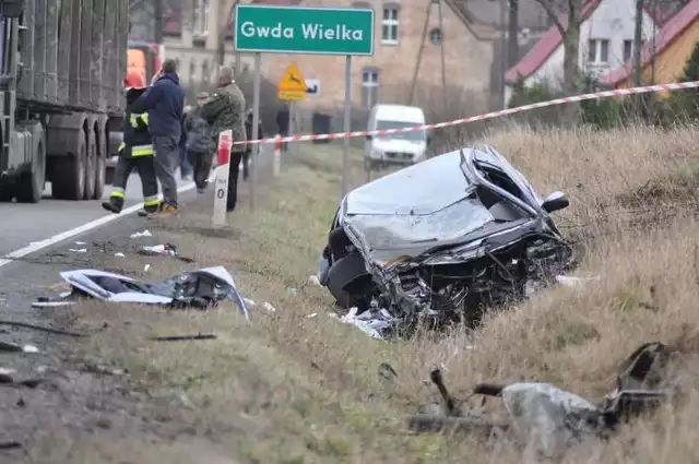 Miejsce tragedii tuż po wypadku