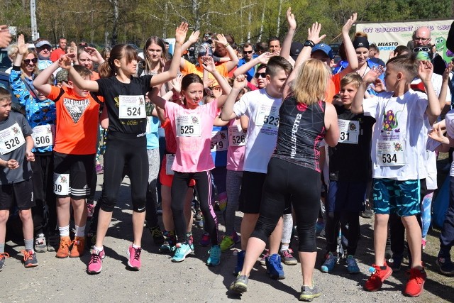 Bieg "Kids" w ramach III Jurajskiego Biegu Wielkanocnego w Olsztynie 20.04.2019.