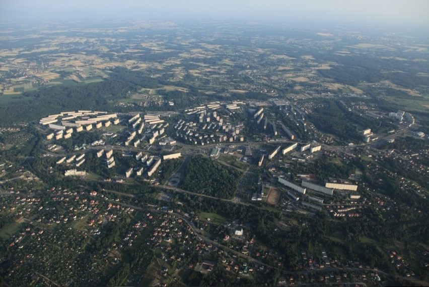 Wyjątkowe zdjęcia Jastrzębia-Zdroju zrobione z paralotni