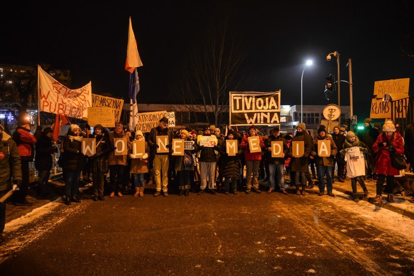 Protest przeciwko mowie nienawiści w TVP, 26.01.2019