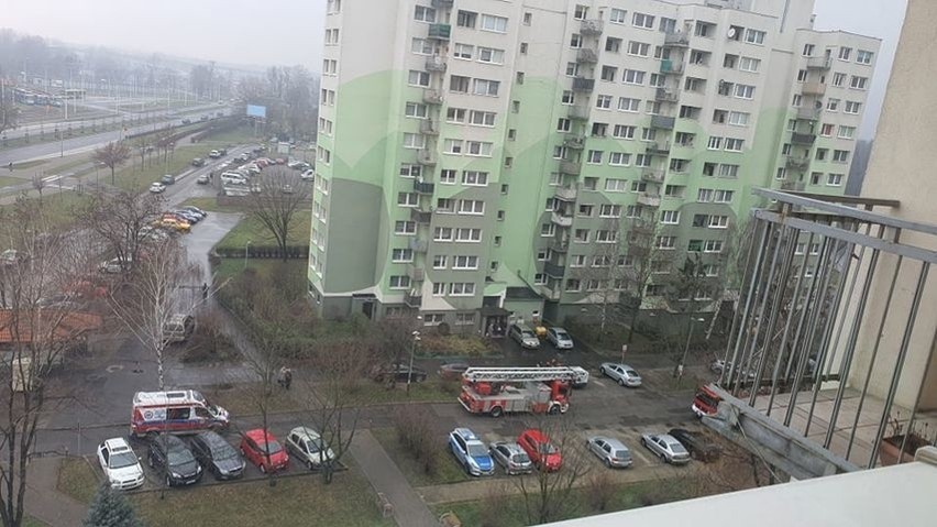 Akcja służb ratunkowych przy ulicy Lotniczej we Wrocławiu