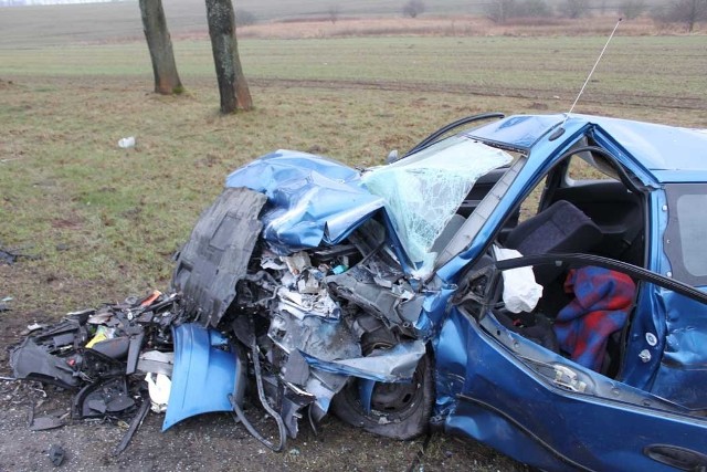 Wypadek na trasie Koszalin - Biesiekierz.