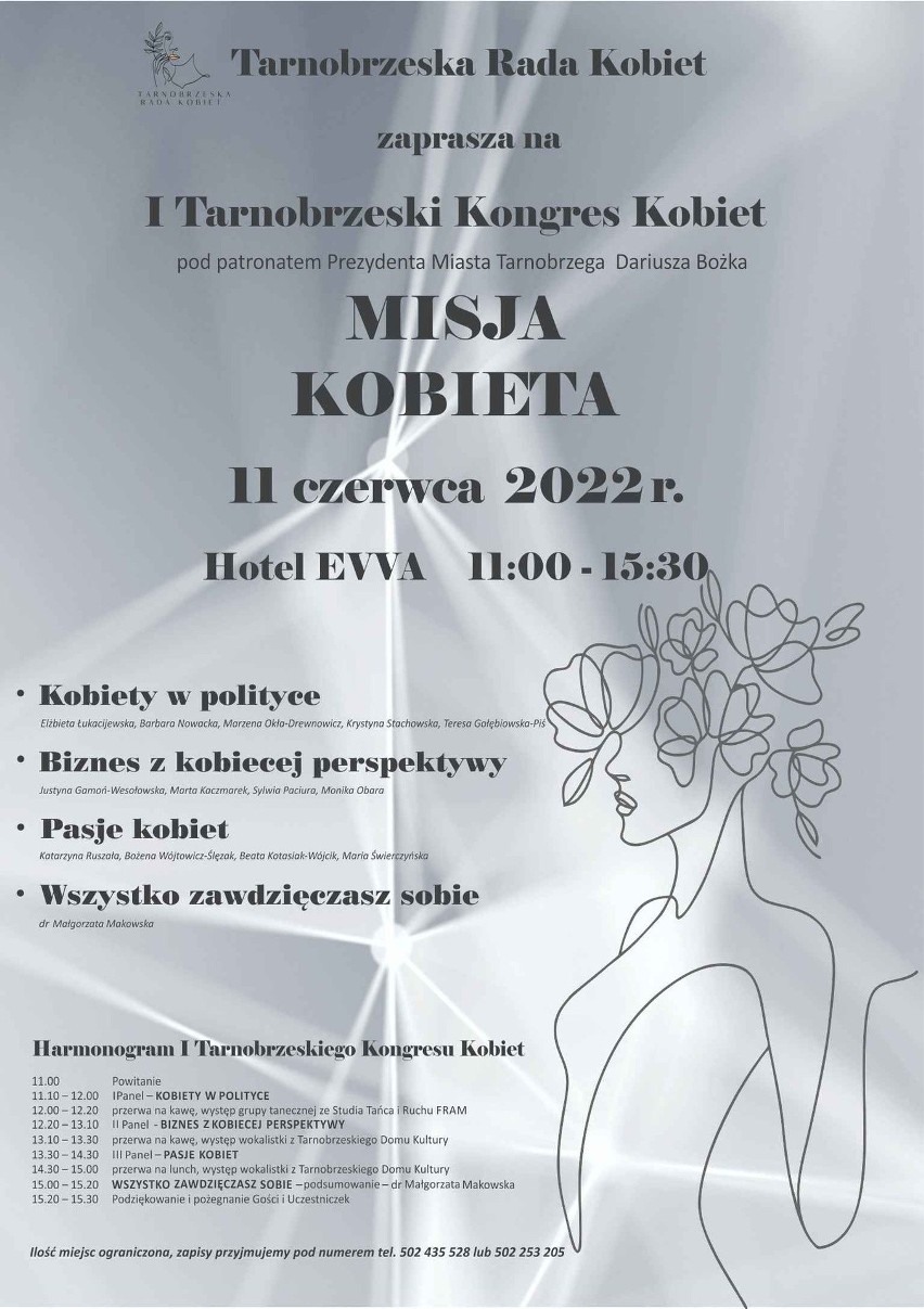 I Tarnobrzeski Kongres Kobiet w sobotę 11 czerwca w hotelu Evva. O polityce, biznesie, pasjach i nie tylko