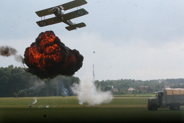 Pojedynek lotników (dogfight) z czasów I wojny światowej i...