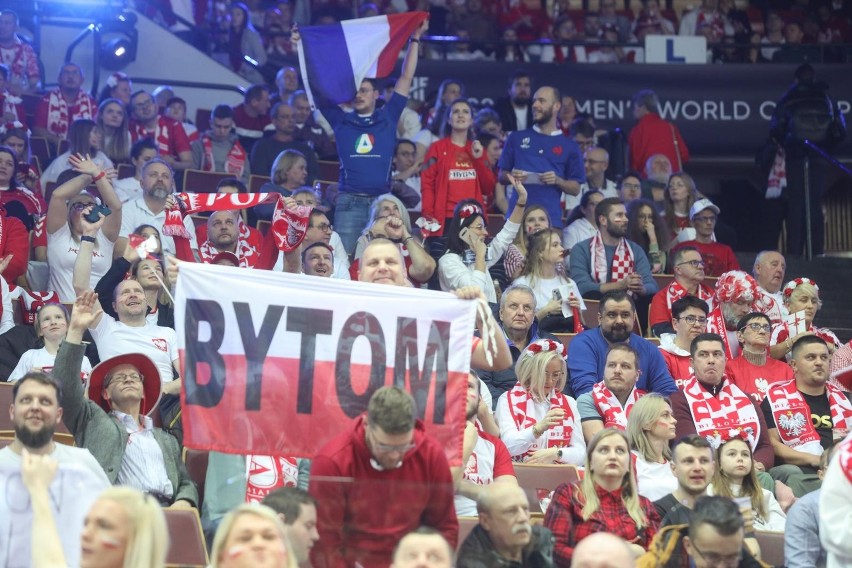 Kibice Biało-Czerwonych podczas meczu Polska - Francja...