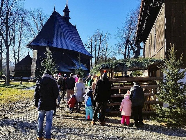 Żywa szopka i szałas pasterski w Gosprzydowej koło Brzeska